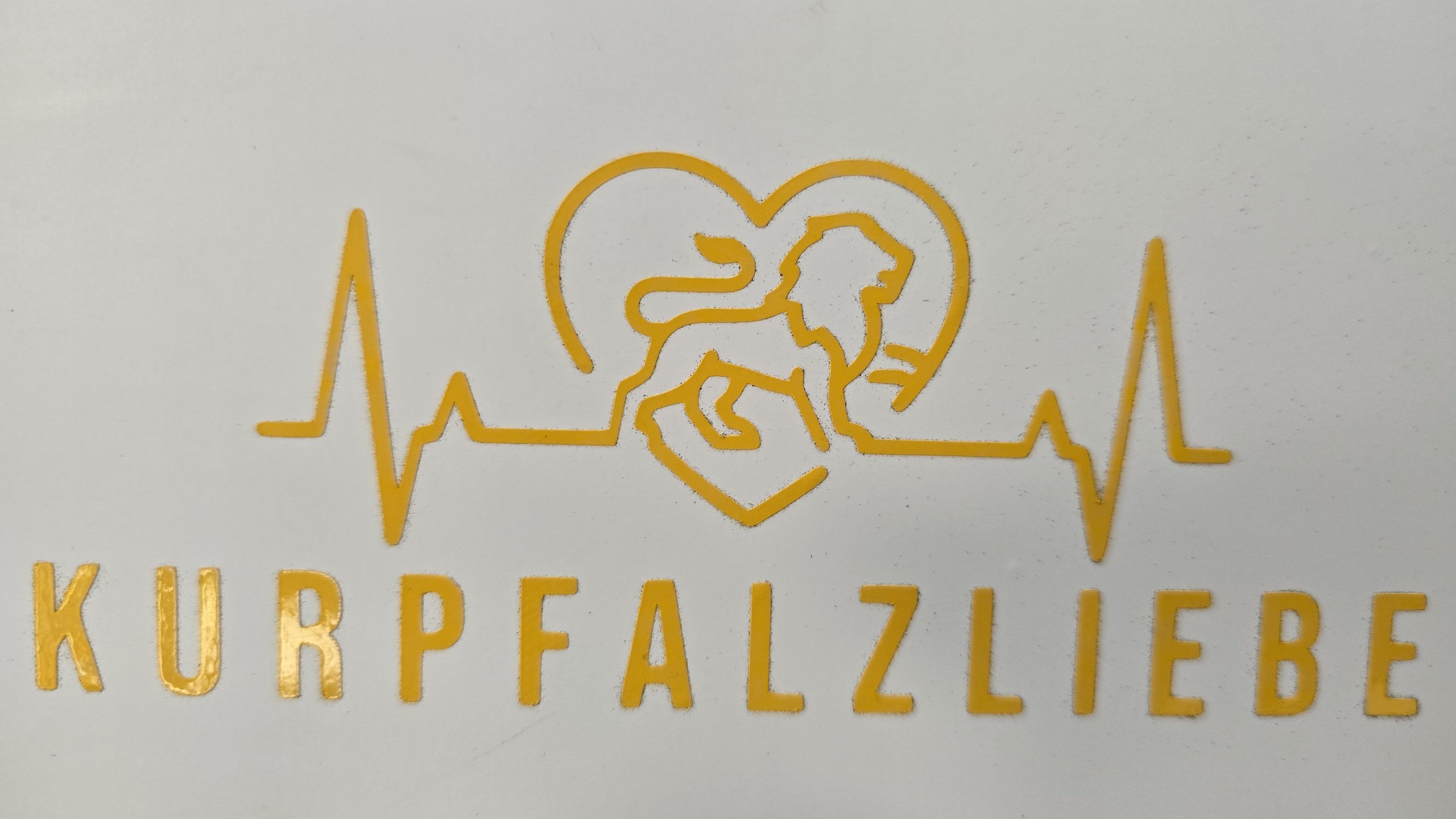 Kurpfalzliebe – Aufkleber mit Löwen-Herzschlag