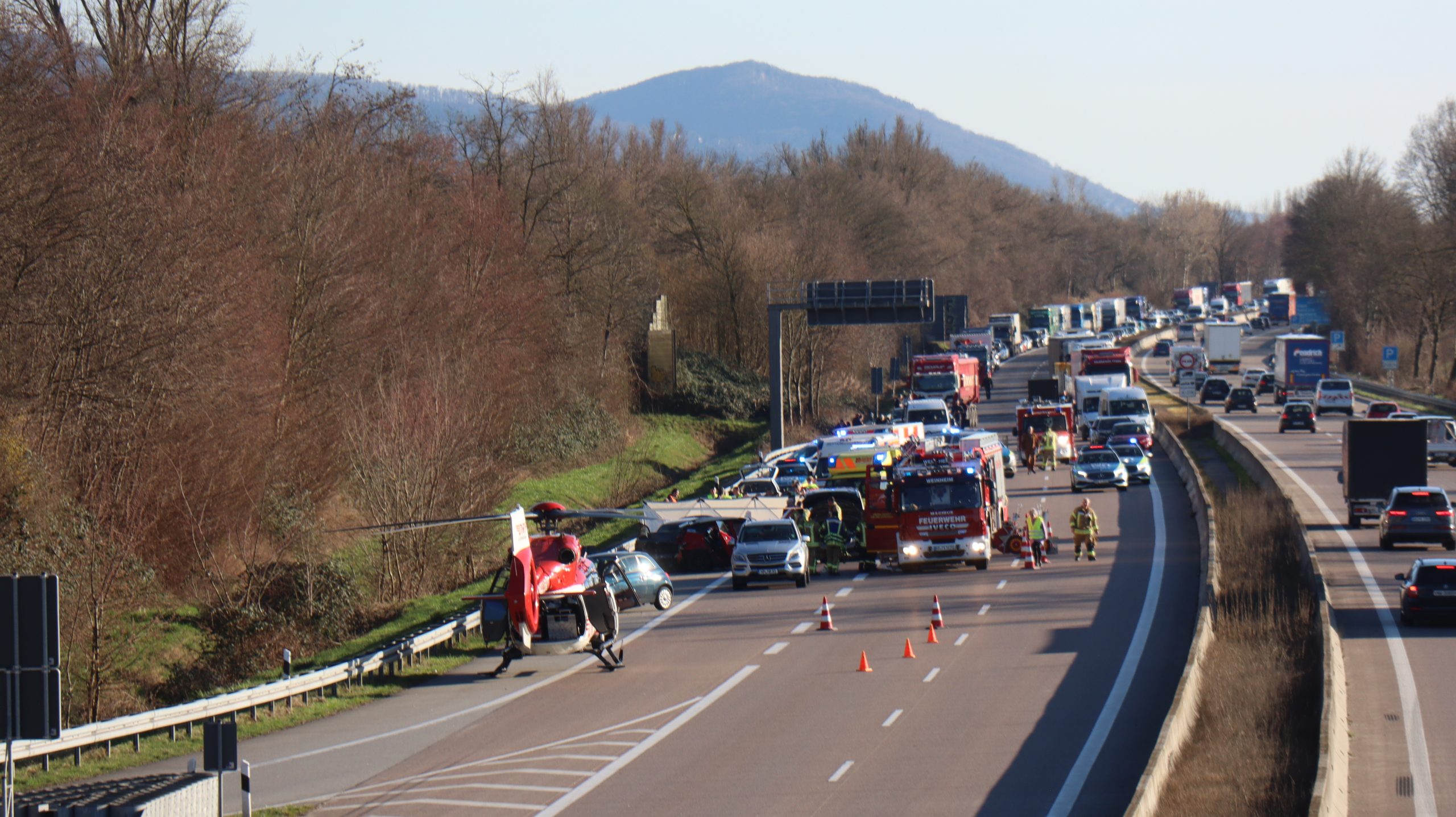Tödlicher Verkehrsunfall auf der A5