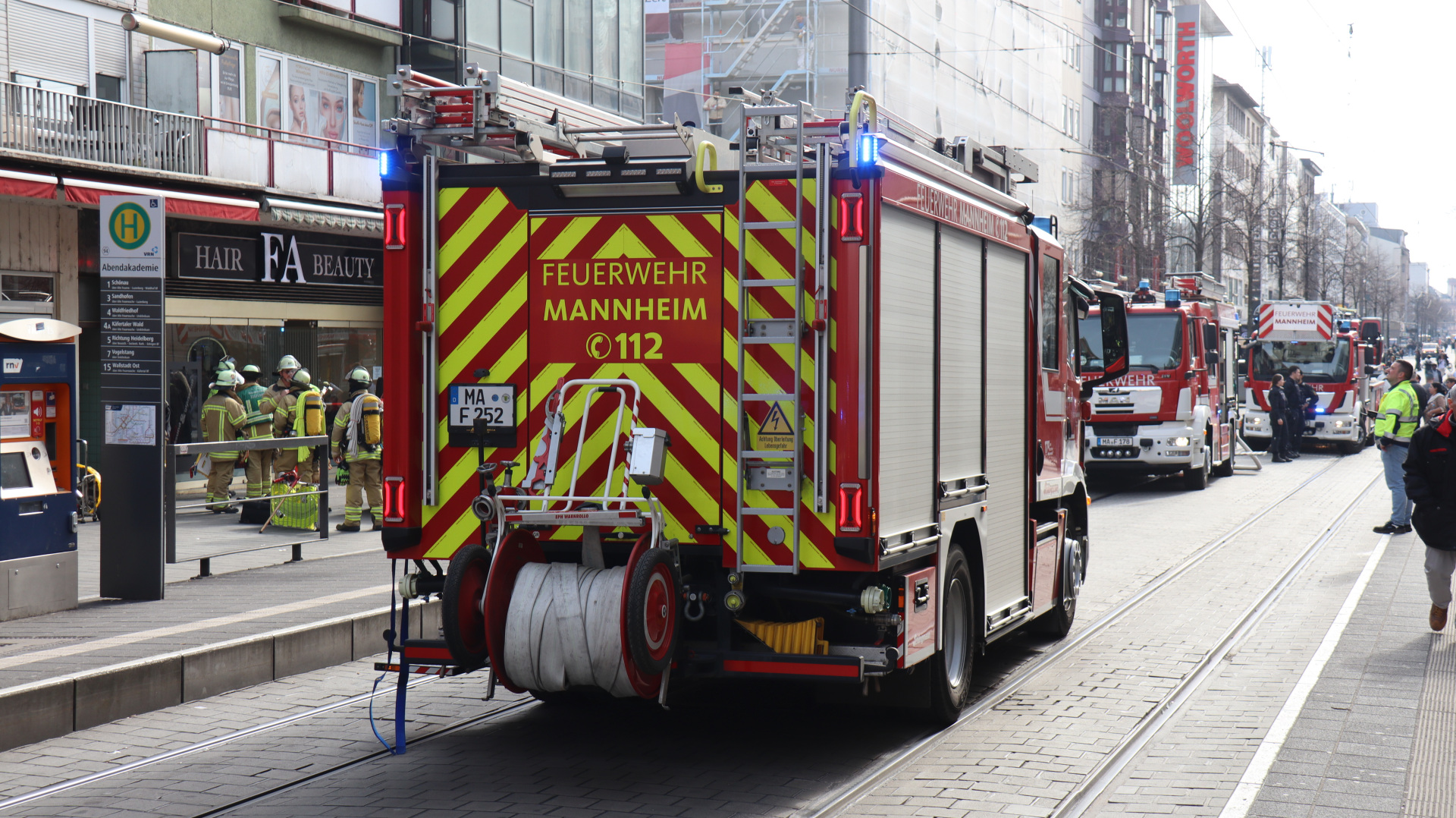 Brand in Modegeschäft in Mannheimer Innenstadt