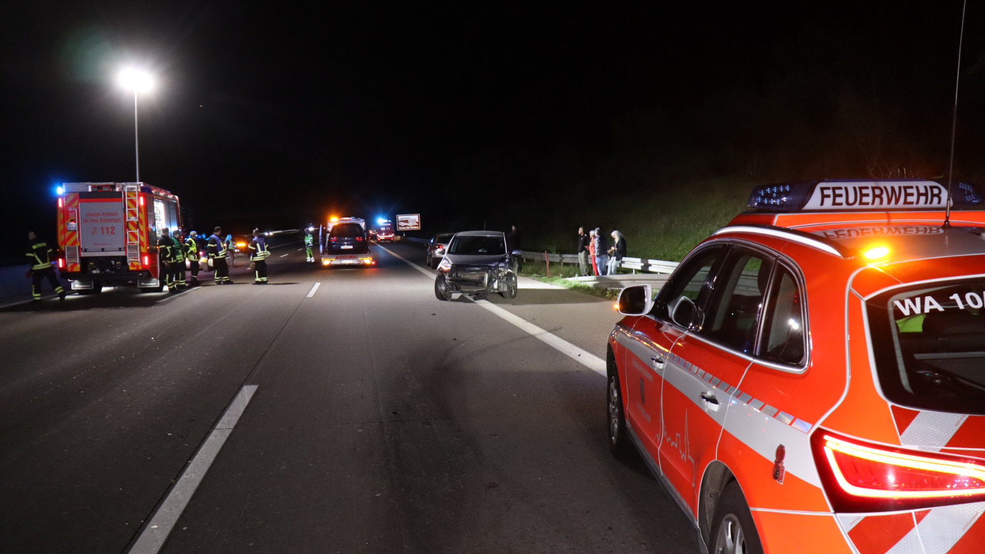 Unfall auf der BAB 5 bei Sankt Leon-Rot – Fahrtrichtung Karlsruhe gesperrt