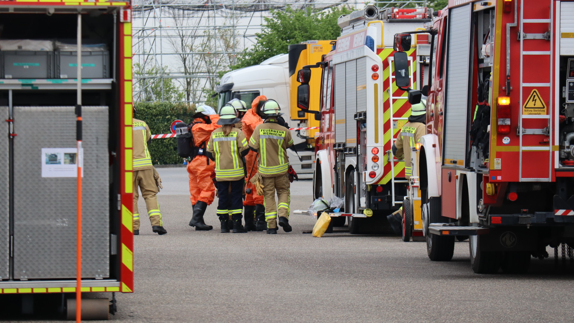 Gefahrstoffeinsatz auf Firmengelände in Weinheim