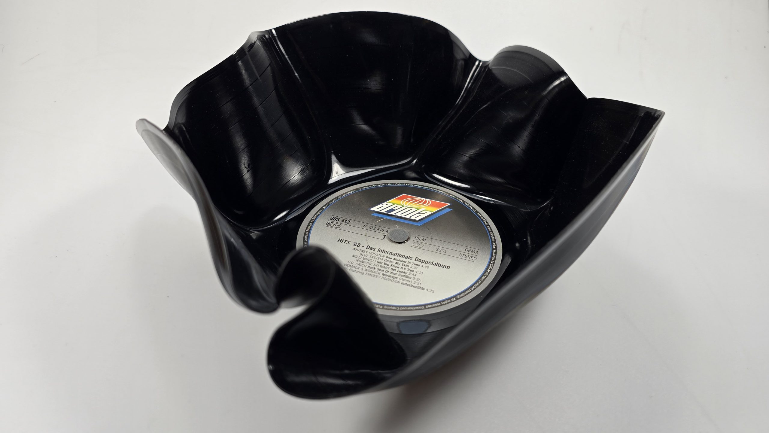 Retro Vinyl-Schale „Hits ‘88“ – Handgefertigtes Upcycling-Unikat